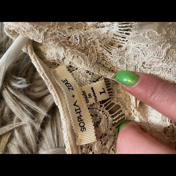 Sophia + Zeke white lace dress size Large - Picture 4 of 4